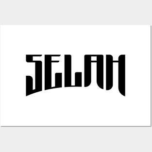 Selah Emblem Christian Shirt - Black Ink Posters and Art